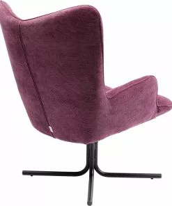 Kare Design Oscar Beere Kääntyvä Nojatuoli, Marjapuuron Värinen -Huonekalu kauppa fotel obrotowy pikowany tapicerowany uszak jagodowy 82x95 cm 4