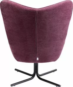 Kare Design Oscar Beere Kääntyvä Nojatuoli, Marjapuuron Värinen -Huonekalu kauppa fotel obrotowy pikowany tapicerowany uszak jagodowy 82x95 cm 5