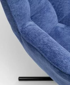 Kare Design Oscar Denim Kääntyvä Nojatuoli, Farkkusininen -Huonekalu kauppa fotel obrotowy pikowany tapicerowany uszak niebieski 82x95 cm 8