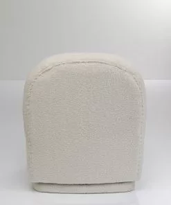 Kare Design Ted Pyörivä Tuoli - "teddykarvainen", Kermanvärinen -Huonekalu kauppa fotel obrotowy skandynawski kremowy 62x81 cm 5