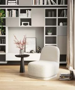 Kare Design Ted Pyörivä Tuoli - "teddykarvainen", Kermanvärinen -Huonekalu kauppa fotel obrotowy skandynawski kremowy 62x81 cm 9 scaled