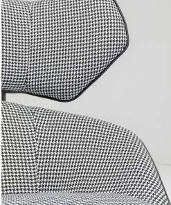 Kare Design Toledo Kääntyvä Nojatuoli, Musta/valkoinen -Huonekalu kauppa fotel obrotowy toledo 85x87 cm pepitka 8