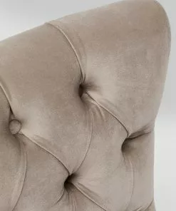 Kare Design Bellissima Pyörivä Nojatuoli - Samettia, Beige -Huonekalu kauppa fotel obrotowy welurowy pikowany bezowy nogi czarne 78x93 cm 6 scaled