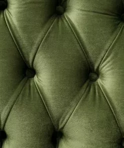 Kare Design Bellissima Pyörivä Nojatuoli - Samettia, Vihreä -Huonekalu kauppa fotel obrotowy welurowy pikowany zielony nogi zlote 78x93 cm 6