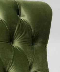 Kare Design Bellissima Pyörivä Nojatuoli - Samettia, Vihreä -Huonekalu kauppa fotel obrotowy welurowy pikowany zielony nogi zlote 78x93 cm 8
