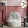 Kare Design Fluffy Pyörivä Nojatuoli, Beige -Huonekalu kauppa fotel obrotowy z tkaniny imitujacej futro 76x72 cm brazowy 10