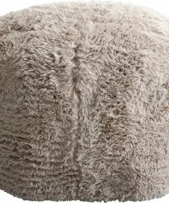 Kare Design Fluffy Pyörivä Nojatuoli, Beige -Huonekalu kauppa fotel obrotowy z tkaniny imitujacej futro 76x72 cm brazowy 5