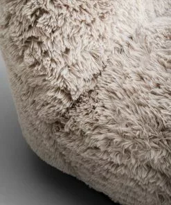 Kare Design Fluffy Pyörivä Nojatuoli, Beige -Huonekalu kauppa fotel obrotowy z tkaniny imitujacej futro 76x72 cm brazowy 6