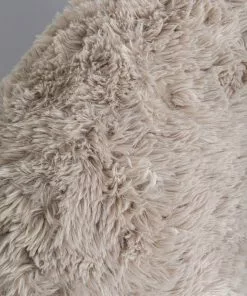 Kare Design Fluffy Pyörivä Nojatuoli, Beige -Huonekalu kauppa fotel obrotowy z tkaniny imitujacej futro 76x72 cm brazowy 8