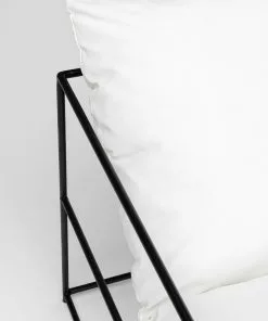 Kare Design Cuby Garden Nojatuoli Ulkokäyttöön, Valkoinen -Huonekalu kauppa fotel ogrodowy bialy rama stalowa czarna 71x85 cm 6