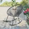 Kare Design Acapulco Keinutuoli, Musta -Huonekalu kauppa fotel ogrodowy bujany czarny nogi stalowe 73x85 cm 12