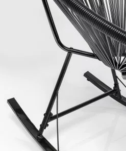 Kare Design Acapulco Keinutuoli, Musta -Huonekalu kauppa fotel ogrodowy bujany czarny nogi stalowe 73x85 cm 6
