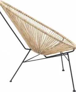 Kare Design Spaghetti Nature Nojatuoli -Huonekalu kauppa fotel ogrodowy spaghetti 73x87 cm naturalny nogi czarne 2