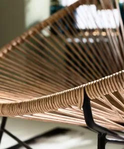 Kare Design Spaghetti Nature Nojatuoli -Huonekalu kauppa fotel ogrodowy spaghetti 73x87 cm naturalny nogi czarne 7