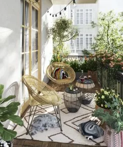 Kare Design Sundown Nojatuoli Rottinki 24 Kare Design Sundown Nojatuoli Rottinki -Huonekalu kauppa fotel ogrodowy sundown 83x83 cm naturalny 11