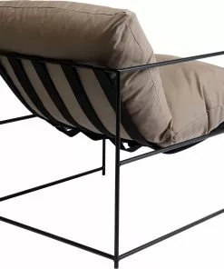 Kare Design Cuby Garden Nojatuoli Ulkokäyttöön, Harmaa -Huonekalu kauppa fotel ogrodowy szary rama stalowa czarna 71x85 cm 4