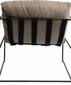 Kare Design Cuby Garden Nojatuoli Ulkokäyttöön, Harmaa -Huonekalu kauppa fotel ogrodowy szary rama stalowa czarna 71x85 cm 5