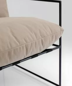 Kare Design Cuby Garden Nojatuoli Ulkokäyttöön, Harmaa -Huonekalu kauppa fotel ogrodowy szary rama stalowa czarna 71x85 cm 8