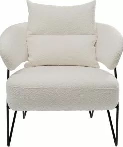 Kare Design Peppo Nojatuoli, Valkoinen -Huonekalu kauppa fotel peppo 78x71 cm bialy 2
