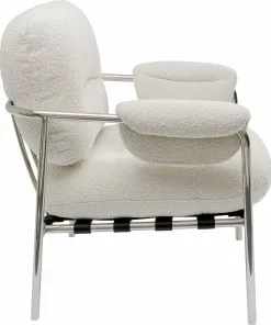 Kare Design Peppo Sam Nojatuoli, Valkoinen 13 Kare Design Peppo Sam Nojatuoli, Valkoinen -Huonekalu kauppa fotel peppo sam 85x85 cm bialy nogi srebrne 3