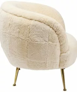 Kare Design Perugia Fur Nojatuoli -Huonekalu kauppa fotel perugia fur 78x77 cm bezowy 4