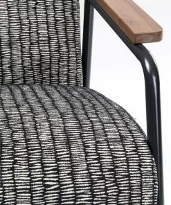 Kare Design Nojatuoli Remo - Salt & Pepper -Huonekalu kauppa fotel remo sandp 69x90 cm czarno bialy 10