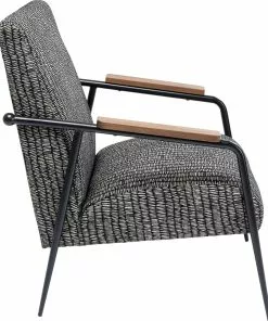 Kare Design Nojatuoli Remo - Salt & Pepper -Huonekalu kauppa fotel remo sandp 69x90 cm czarno bialy 3