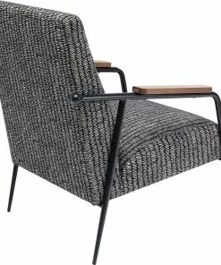 Kare Design Nojatuoli Remo - Salt & Pepper -Huonekalu kauppa fotel remo sandp 69x90 cm czarno bialy 5