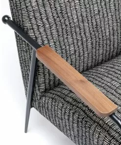 Kare Design Nojatuoli Remo - Salt & Pepper -Huonekalu kauppa fotel remo sandp 69x90 cm czarno bialy 9