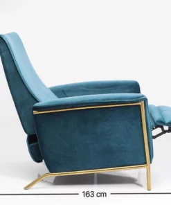 Kare Design Lazy Velvet Lepotuoli, Sininen -Huonekalu kauppa fotel rozkladany lazy velvet 70x104 cm niebieski 12