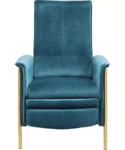 Kare Design Lazy Velvet Lepotuoli, Sininen -Huonekalu kauppa fotel rozkladany lazy velvet 70x104 cm niebieski 4