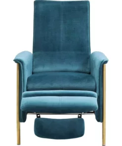 Kare Design Lazy Velvet Lepotuoli, Sininen -Huonekalu kauppa fotel rozkladany lazy velvet 70x104 cm niebieski 5