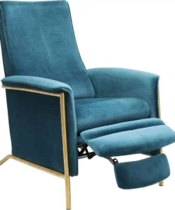 Kare Design Lazy Velvet Lepotuoli, Sininen -Huonekalu kauppa fotel rozkladany lazy velvet 70x104 cm niebieski 6