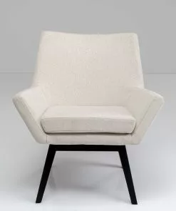 Kare Design Pixie Creme Nojatuoli, Kermanvärinen -Huonekalu kauppa fotel tapicerowany kremowy nogi czarne drewniane 75x78 cm 2