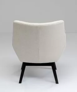 Kare Design Pixie Creme Nojatuoli, Kermanvärinen -Huonekalu kauppa fotel tapicerowany kremowy nogi czarne drewniane 75x78 cm 5