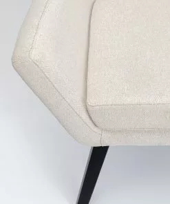 Kare Design Pixie Creme Nojatuoli, Kermanvärinen -Huonekalu kauppa fotel tapicerowany kremowy nogi czarne drewniane 75x78 cm 6