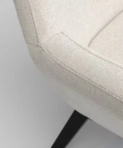 Kare Design Pixie Creme Nojatuoli, Kermanvärinen -Huonekalu kauppa fotel tapicerowany kremowy nogi czarne drewniane 75x78 cm 7