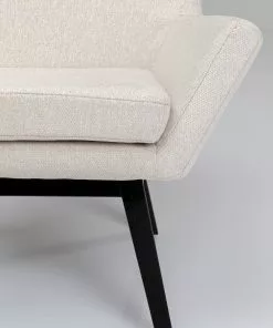 Kare Design Pixie Creme Nojatuoli, Kermanvärinen -Huonekalu kauppa fotel tapicerowany kremowy nogi czarne drewniane 75x78 cm 9