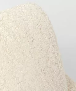 Kare Design Sascha Tuoli - "teddykarvainen", Kermanvärinen -Huonekalu kauppa fotel tapicerowany skandynawski kremowy nogi czarne 61x75 cm 8