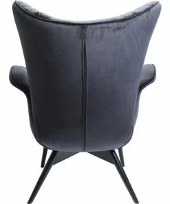 Kare Design Tudor Nojatuoli, Samettia, Musta -Huonekalu kauppa fotel tudor velvet 78x100 cm czarny 4