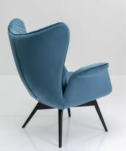 Kare Design Tudor Nojatuli - Samettia, Sinivihreä -Huonekalu kauppa fotel tudor velvet 78x100 cm niebiesko zielony 4