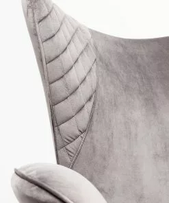 Kare Design Tudor Nojatuoli, Samettia, Hopeanharmaa -Huonekalu kauppa fotel tudor velvet 78x100 cm srebrnoszary 10