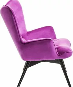 Kare Design Black Vicky Velvet Nojatuoli, Liila -Huonekalu kauppa fotel vicky 59x92 cm fioletowy 3