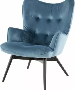 Kare Design Black Vicky Velvet Nojatuoli Sinivihreä -Huonekalu kauppa fotel vicky 59x92 cm niebieski 4