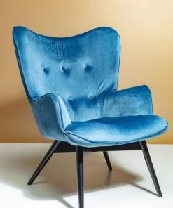 Kare Design Black Vicky Velvet Nojatuoli Sinivihreä -Huonekalu kauppa fotel vicky 59x92 cm niebieski 7