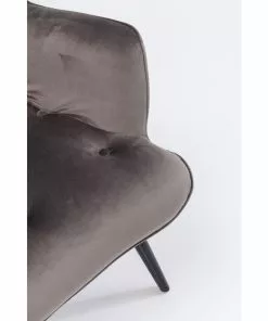 Kare Design Black Vicky Velvet Nojatuoli Harmaa -Huonekalu kauppa fotel vicky 59x92 cm szary nogi czarne 7