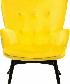 Kare Design Black Vicky Velvet Nojatuoli, Keltainen -Huonekalu kauppa fotel vicky 59x92 cm zolty 2