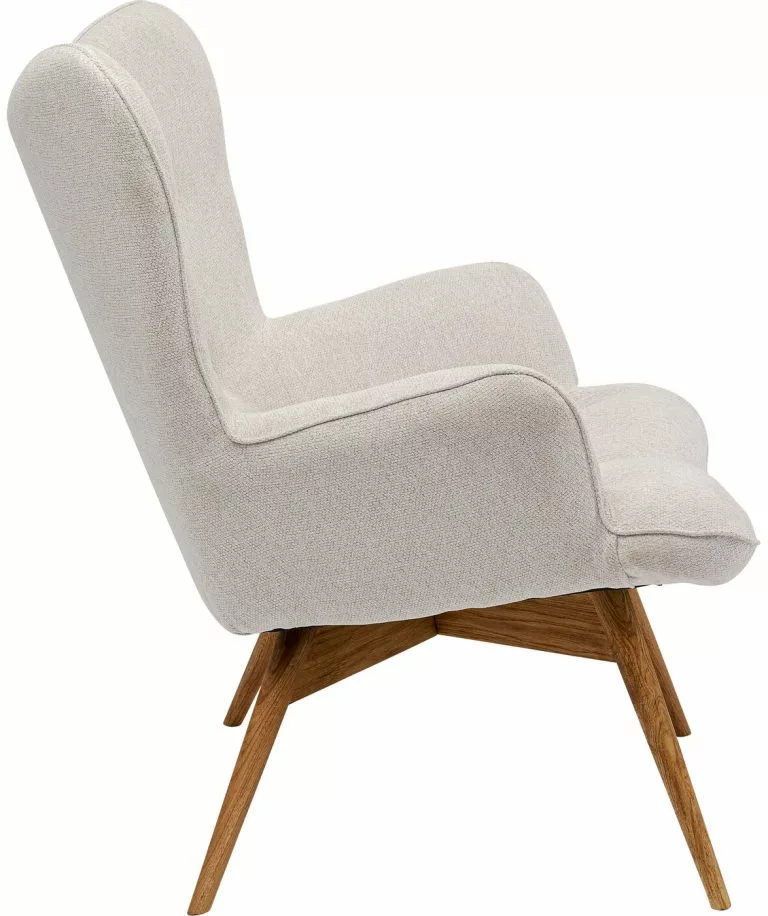 Kare Design Vicky Nojatuoli, Kermanvärinen -Huonekalu kauppa fotel vicky 73x94 cm kremowy nogi debowe 3