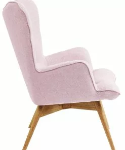 Kare Design Vicky Rose Nojatuoli -Huonekalu kauppa fotel vicky 73x94 cm rozowy nogi naturalne 3
