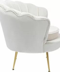 Kare Design Water Lily Nojatuoli - Beige, Kulta -Huonekalu kauppa fotel water lily 83x77 cm bezowy 3